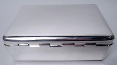  Pampaloni Large and Stylish Italian Modern Sterling Silver Box