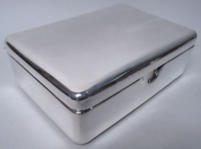  Pampaloni Large and Stylish Italian Modern Sterling Silver Box