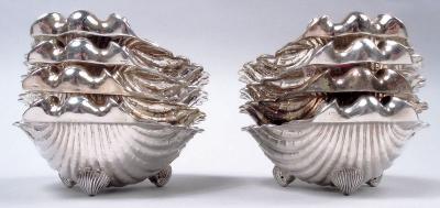  Pampaloni Set of 8 Pampaloni Italian Classical Scallop Shell Bowls