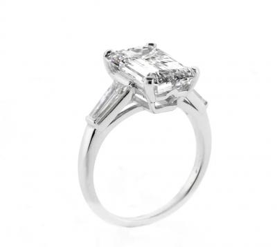  Pampillonia 4 49 CARAT G I A EMERALD CUT DIAMOND SOLITAIRE RING