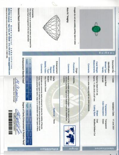  Pampillonia COLOMBIAN EMERALD AND DIAMOND RING BY PAMPILLONIA