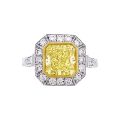  Pampillonia Canary Yellow Diamond Ring