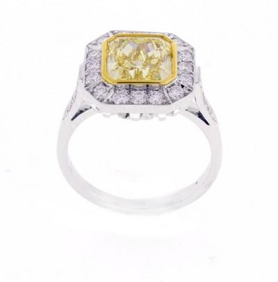  Pampillonia Canary Yellow Diamond Ring