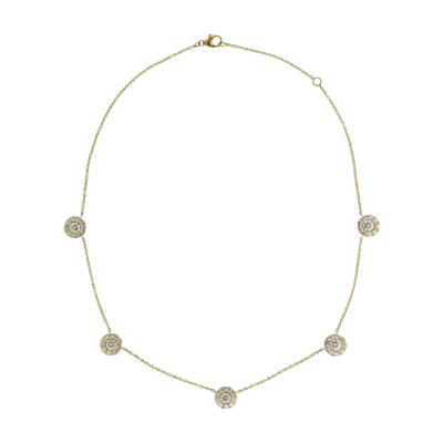  Pampillonia FIORE FIVE STATION DIAMOND NECKLACE