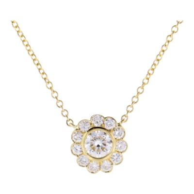  Pampillonia FLORAL DIAMOND AND GOLD PENDANT