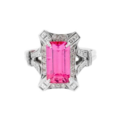  Pampillonia PINK SAPPHIRE AND DIAMOND RING