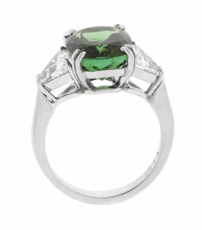 Pampillonia Tourmaline and Diamond Ring Handmade by Pampillonia