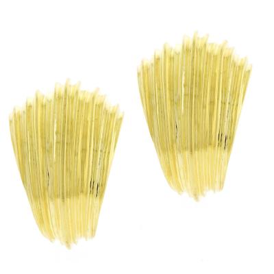  Pampillonia Vintage Pampillonia Gold Ridged Hoop Earrings