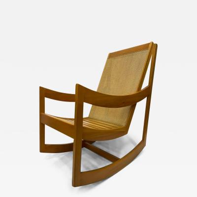  Paoli Chair Company 1950s Paoli Chair Company Mid century Rocking Chair Cane and Wood