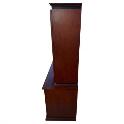  Paoli Inc Paoli Mahogany Desk with an Etched Glass Lighted Hutch