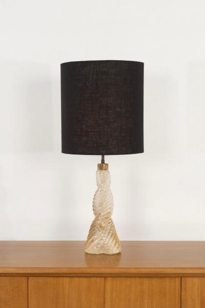  Paolo Venini and Giacomo Cappellin Paolo Venini Braided Diamointe Table lamp for Venini Italy 1940c 