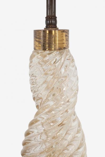  Paolo Venini and Giacomo Cappellin Paolo Venini Braided Diamointe Table lamp for Venini Italy 1940c 