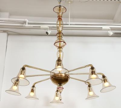  Paolo Venini and Giacomo Cappellin Venini MVM Cappellin Co Rationalist Chandelier by Vittorio Zecchin 1925 Italy