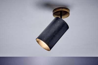  Parscot Pair of mid sized Adjustable Brass Ceiling Lamps by Parscot