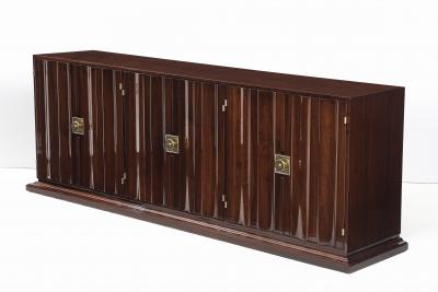  Parzinger Originals Tommi Parzinger Walnut and Brass Credenza