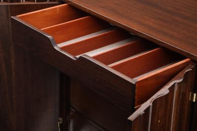  Parzinger Originals Tommi Parzinger Walnut and Brass Credenza