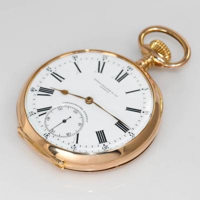  Patek Philippe Co 18K Yellow Gold Patek Philippe Chronometer Gondolo Pocket Watch