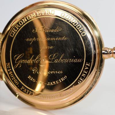  Patek Philippe Co 18K Yellow Gold Patek Philippe Chronometer Gondolo Pocket Watch