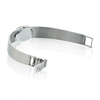  Patek Philippe Co Patek Philippe 18K White Gold Vintage Diamond Bezel Oval Dial Beyer Watch