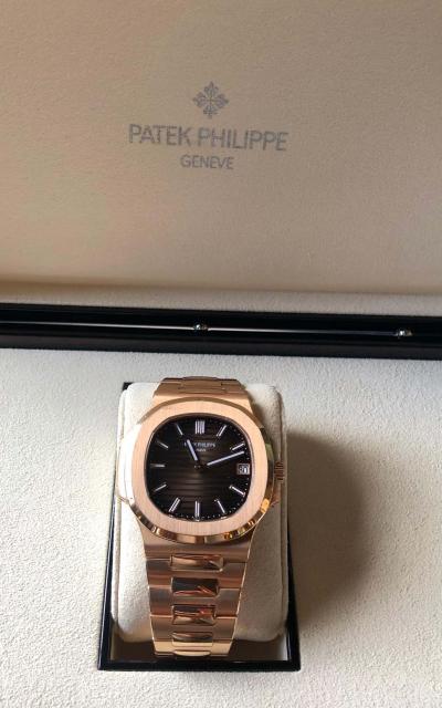  Patek Philippe Co Patek Philippe Rose Gold 5711 1R Nautilus Jumbo