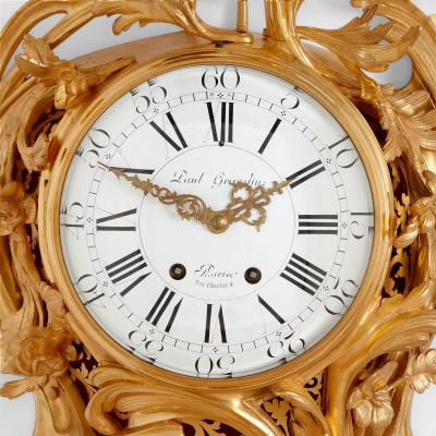  Paul Gravelin Louis Marti et Cie Louis XV Rococo style clock and barometer set by Gravelin