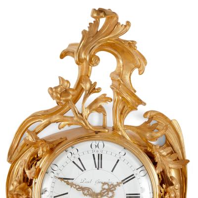  Paul Gravelin Louis Marti et Cie Louis XV Rococo style clock and barometer set by Gravelin