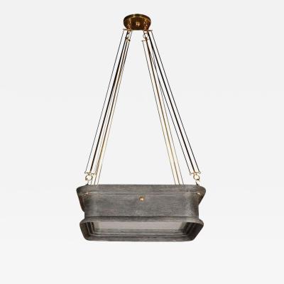  Paul Marra Design Boch Chandelier in Distressed Gray Alder
