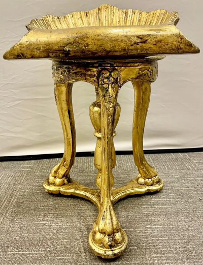  Pauly Co 19th Century Grotto Fantasy Stool Swivel Italian Gilt Gold CIE Pauly Manner