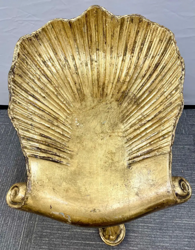  Pauly Co 19th Century Grotto Fantasy Stool Swivel Italian Gilt Gold CIE Pauly Manner
