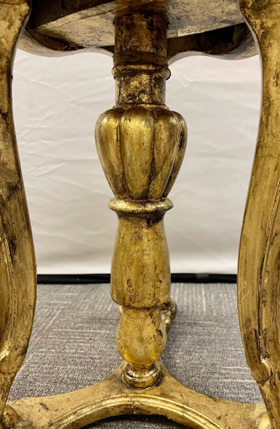  Pauly Co 19th Century Grotto Fantasy Stool Swivel Italian Gilt Gold CIE Pauly Manner