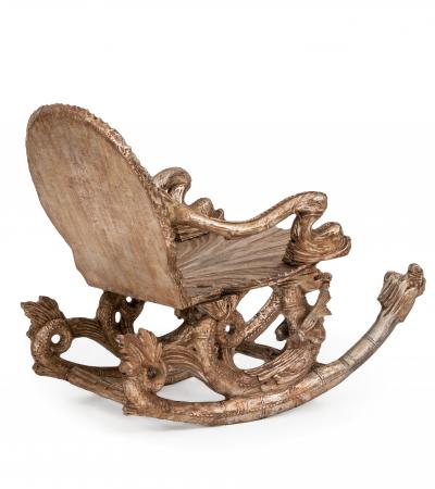  Pauly Co Italian Venetian Grotto Carved Seashell Rocker