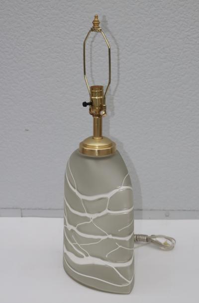  Peill Putzler 1970s Peill Putzler Art Glass And Brass Table Lamps