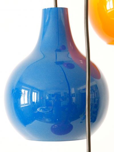  Peill Putzler Amazing Four Flamed Cascading Pendant Lamp by Peill Putzler Germany 1970s