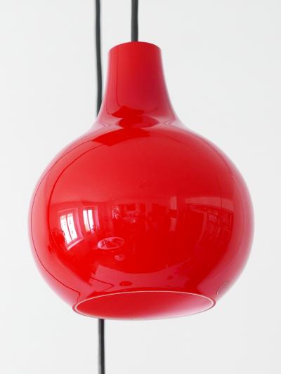  Peill Putzler Amazing Four Flamed Cascading Pendant Lamp by Peill Putzler Germany 1970s