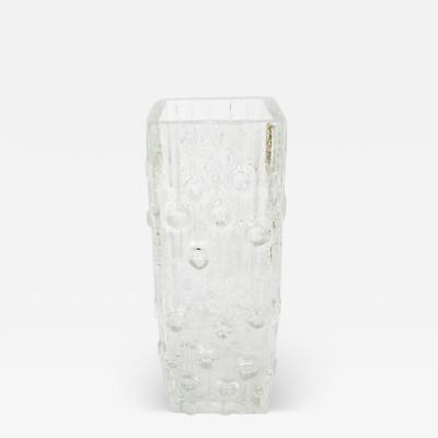  Peill Putzler Big Op Art Ice Glass Floor Vase by Peill Putzler Mid Century Germany 1970s