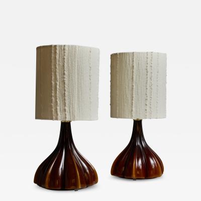  Peill Putzler Pair of Peill Putzler Glass Table Lamps