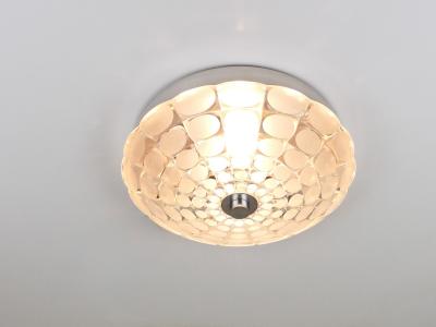  Peill Putzler Peill Putzer Large Round Op Art Glass Sconce Wall Lamp Flush Mount 1970s