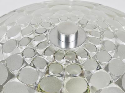  Peill Putzler Peill Putzer Large Round Op Art Glass Sconce Wall Lamp Flush Mount 1970s