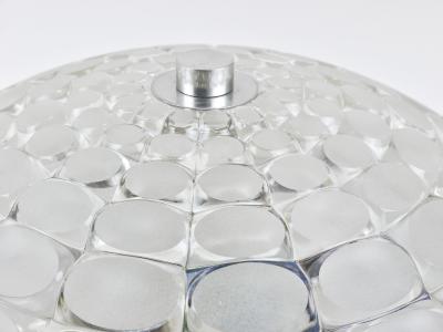  Peill Putzler Peill Putzer Large Round Op Art Glass Sconce Wall Lamp Flush Mount 1970s
