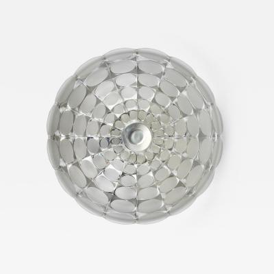  Peill Putzler Peill Putzer Large Round Op Art Glass Sconce Wall Lamp Flush Mount 1970s