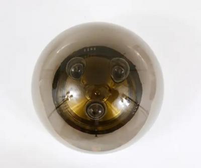  Peill Putzler Peill Putzler Midcentury Glass Globe Flushmount Ceiling Lamp Germany 1970s