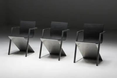  Pentagon Group Pentagon Group Casino Model D8 Black Chairs Germany 1987