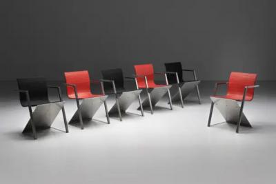  Pentagon Group Pentagon Group Casino Model D8 Black Chairs Germany 1987