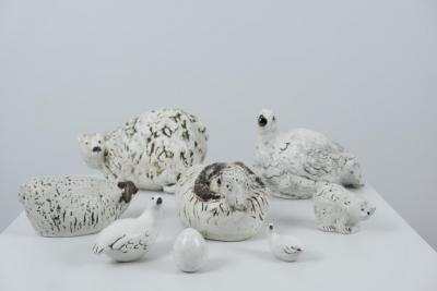  Pentik A Set of Ceramic Animal Figurines by Henrik Allert for Pentik 1980s