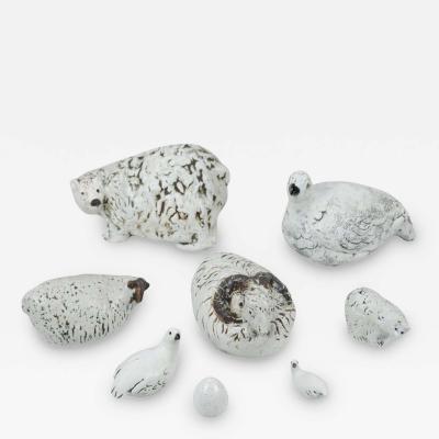  Pentik A Set of Ceramic Animal Figurines by Henrik Allert for Pentik 1980s