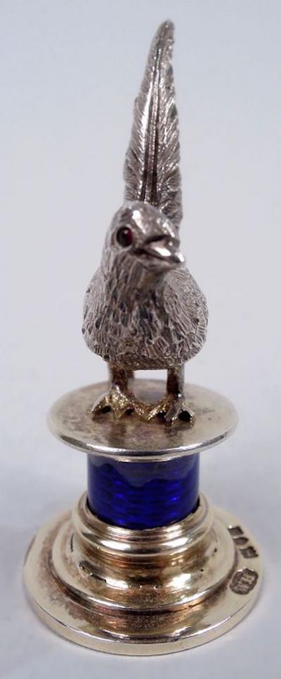  Percy Edwards Co English Edwardian Sterling Silver Game Bird Place Card Holders 1908