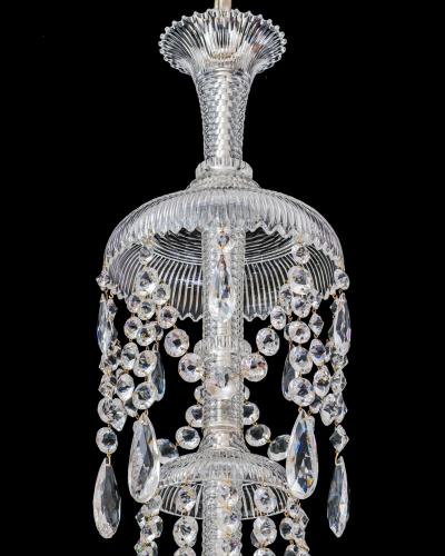  Perry Co A FINE PAIR OF TWELVE LIGHT CUT GLASS ANTIQUE CHANDELIERS BY PERRY CO