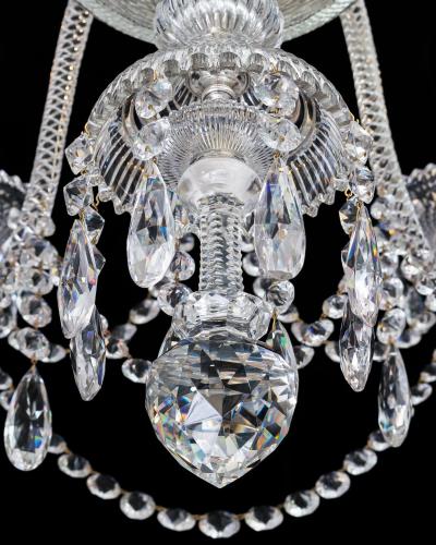  Perry Co A FINE PAIR OF TWELVE LIGHT CUT GLASS ANTIQUE CHANDELIERS BY PERRY CO