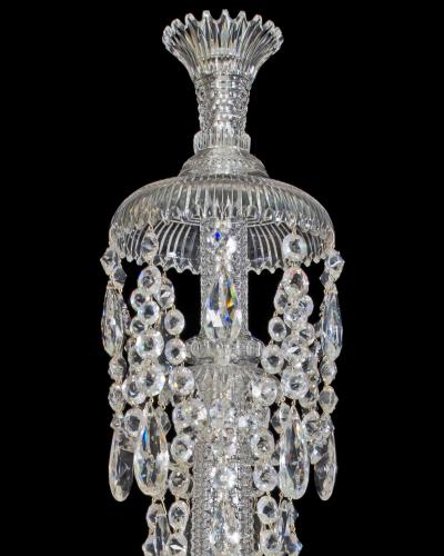  Perry Co A FINE QUALITY VICTORIAN TEN LIGHT CUT GLASS CHANDELIER BY PERRY CO