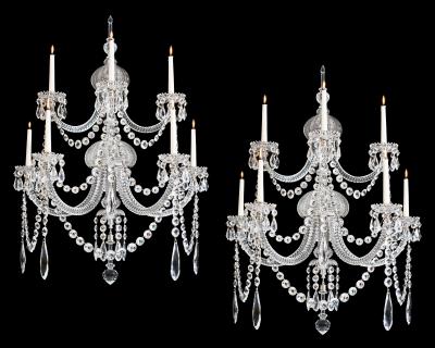  Perry Co A MAGNIFICENT EXCEPTIONALLY LARGE PAIR OF VICTORIAN WALL LIGHTS BY PERRY CO